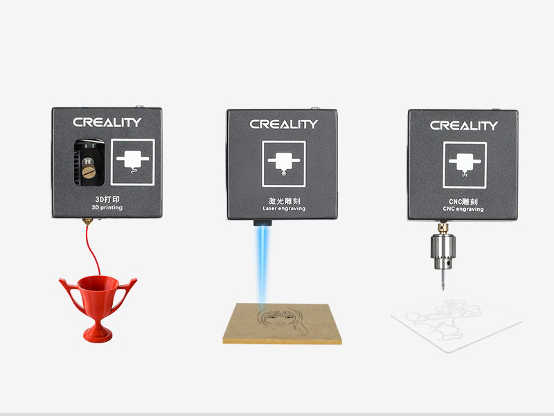 Cabezales Creality CP-01 Cabezales de impresión, corte CNC y grabado láser de la Creality CP-01