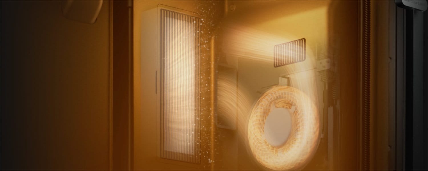 Bambu Lab P2S: Flujo de aire adaptativo