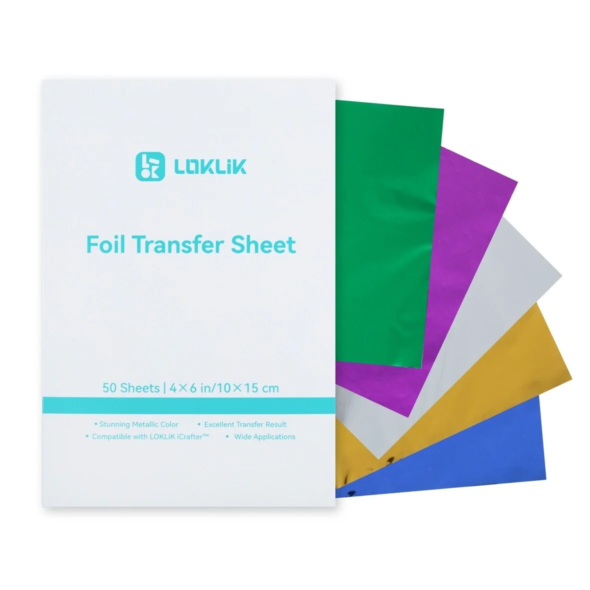 Hojas de transferencia LOKLiK - 5 colores - Paquete de 50 Hojas de transferencia LOKLiK - 5 colores - Paquete de 50