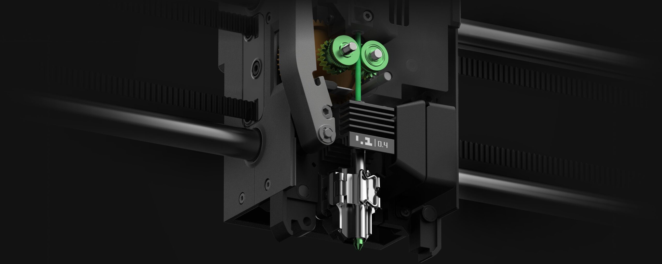Bambu Lab P2S: Extrusor y boquilla de acero reforzado