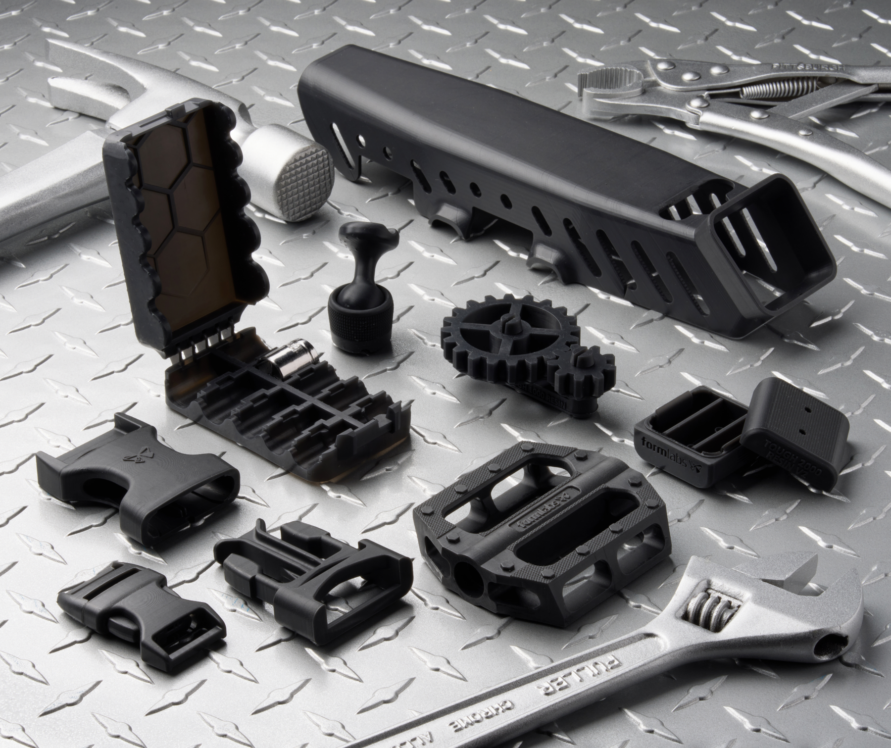 PIezas impresas con la familia de resinas Tough de Formlabs